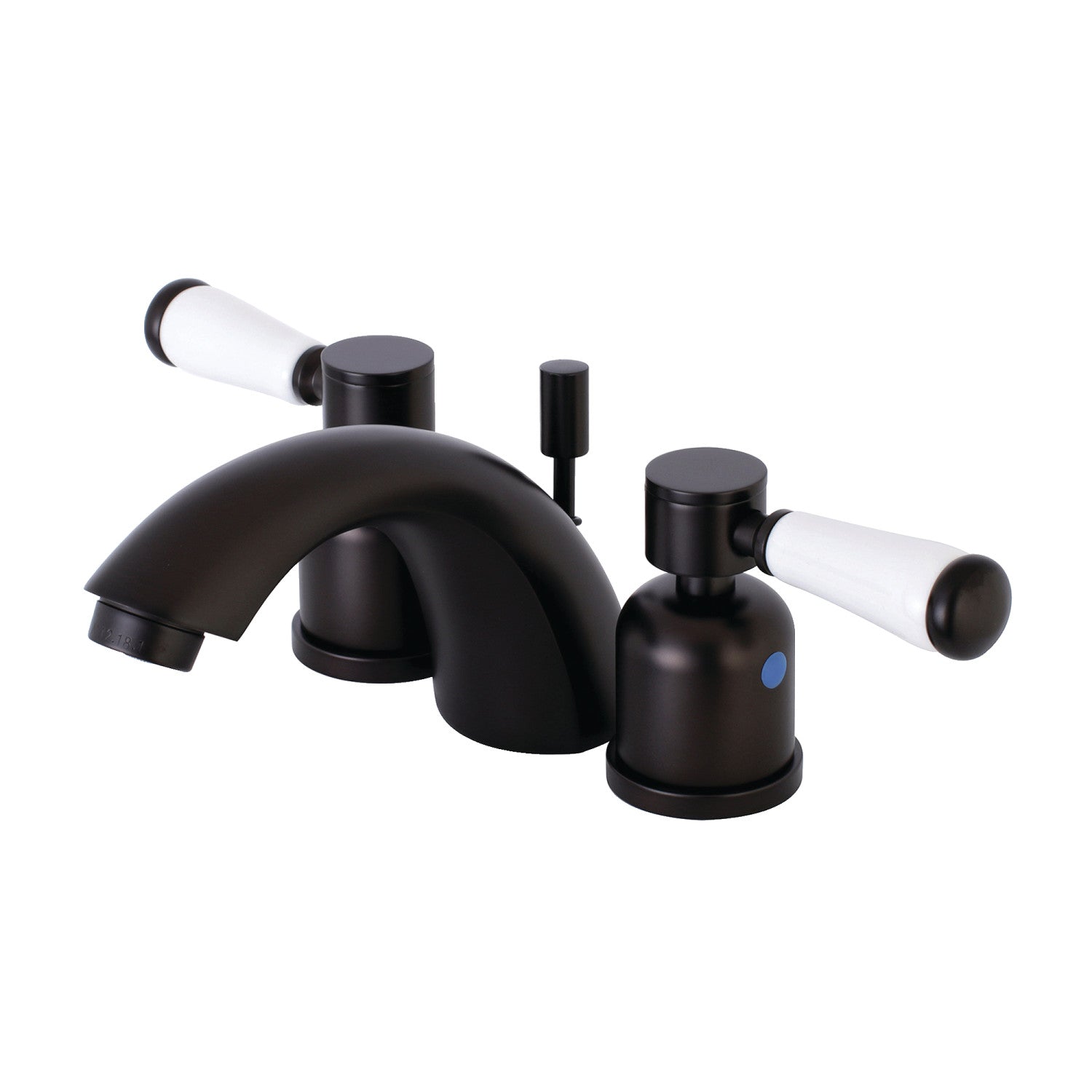 Kingston Tulare KB8955DPL - Paris Two-Handle 3-Hole Deck Mount Mini-Widespread Bathroom Faucet with Pop-Up Drain, Oil Rubbed Bronze — image 1